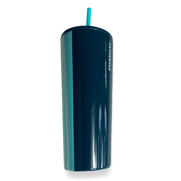 Starbucks 2023 Blue Teal 2 Tone Stainless Steel Cold Cup Venti Tumbler NEW - Picture 4 of 16